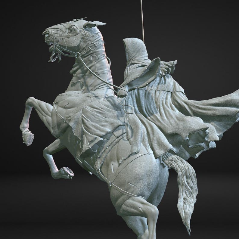 The Nazgûl & Horse the Lord of the Rings LOTR STL 3D File Etsy UK