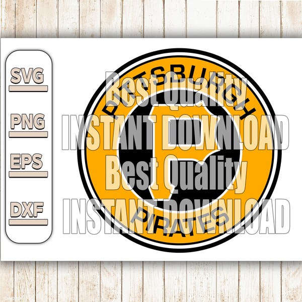 Pittsburgh Piratess SVG PNG, archivos deportivos svg, Svg para Cricut, Imágenes Prediseñadas, archivo de corte de béisbol, SVG en capas para archivo Cricut