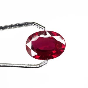 Lab Grown Ruby - 10X14 MM Oval Deep Red Ruby Gemstone for Jewelry Making