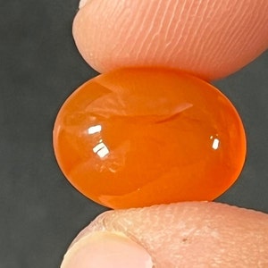 Natural Orange Carnelian Cabochon: Oval Gemstone for Jewelry Making (12x16 MM)
