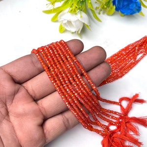 Selten !! Red Zircon facettierte runde Perlen, Red Zircon facettierte Perlen, Red Zircon runde Perlen, Red Zircon Perlen, Zirkon Perlen für Schmuck