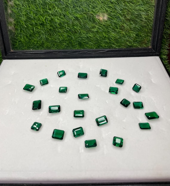 Émeraude Hydrothermale Verte Zambie 5mm - Qualité A, Ronde, Créée En Labo, 0.47 Carats, Idéale Pour Bijoux