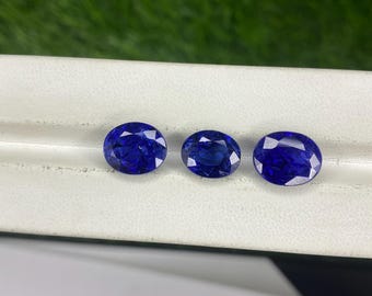 Hydrothermischer AAA Blue Lab Grown Sapphire: Edelsteine im Ovalschliff