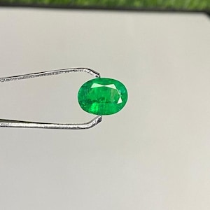 Lab Grown Inclusion Patter Colombian Emerald Oval Faceted Loose Stone For making Jewelry