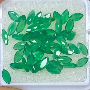 Ónix verde natural talla marquesa facetado, tamaño 2 x 4 mm, 2,5 x 5 mm, 3 x 6 mm, piedras preciosas sueltas de ónix verde natural talla marquesa, fabricación de joyas, lote al por mayor