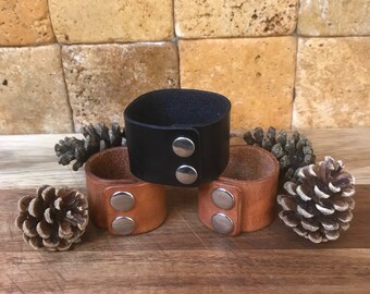 1.5”  Leather Wrist Strap/Cuff Bespoke-Handmade