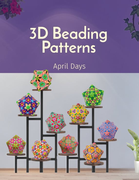 3D Beading Patterns eBook, peyote beaded pattern, 3d beading, perler beads patterns, perler bead patterns, perler bead art, 3d beading guide