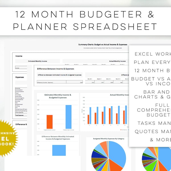 Excel Template Money Management Etsy