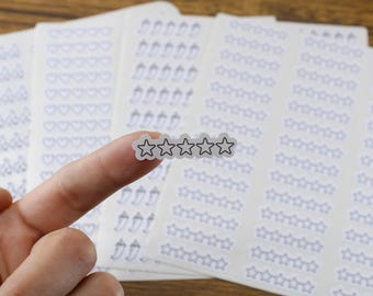 Pegatinas de planificador con calificación de 5 estrellas - Accesorios para diarios de libros