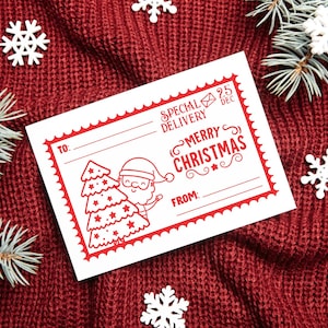 Timbro regalo di Natale Timbro postale per consegna speciale / Timbro di Natale / Timbro da a per Natale