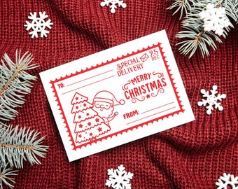 Christmas Gift Tag Stamp | Special Delivery Postmark