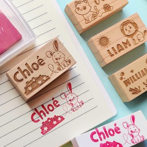 Timbro con nome personalizzato, timbro con nome per bambini per abbigliamento, timbro con nome per abbigliamento, timbro con nome per bambini, timbro per identificare i materiali scolastici