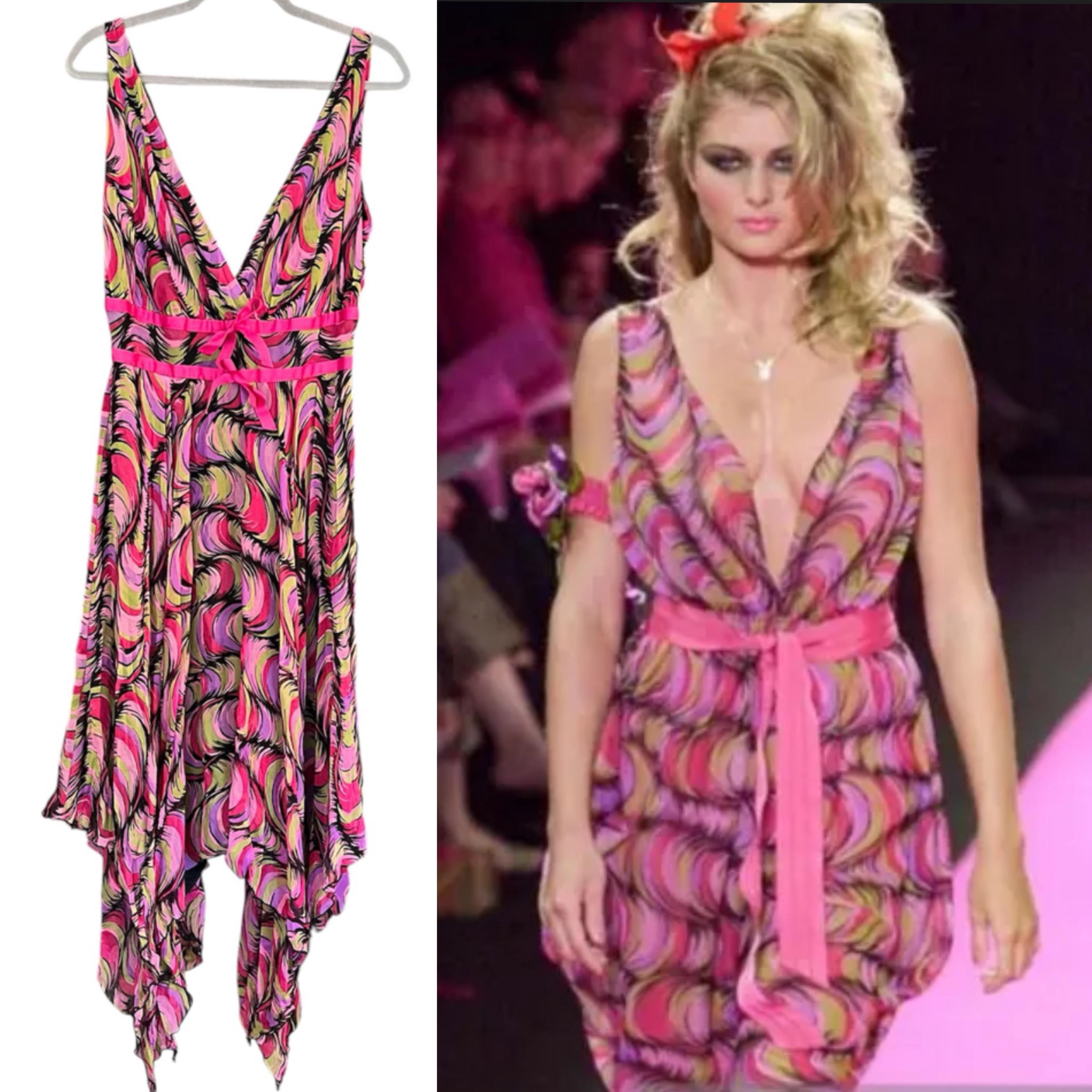 NWT • Betsey Johnson • Y2k Girly Cute Pink Plastic Acrylic 100% UV Protection ORIGINAL TAGS Vintage Betsey Johnson 90s Y2K Slip Dress Pink  main image 3