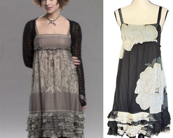 Vintage Y2K Diane Von Furstenberg Sheer Silk Mesh Dress ASO Alice Cullen Twilight ALT