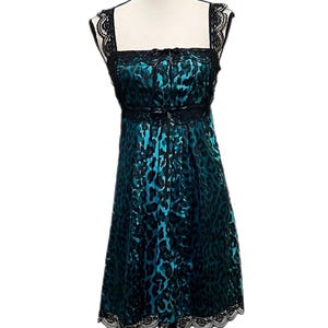 betsey johnson green leopard dress Betsey Johnson Day At The Zoo Green & Gold Leopard Necklace Great Summer Print