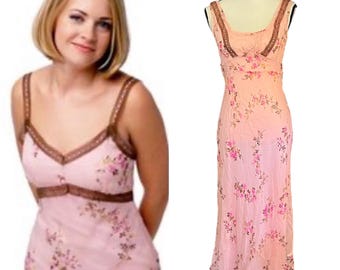 Vintage 90s 1990s Y2K Betsey Johnson Beaded Babydoll Black Pink