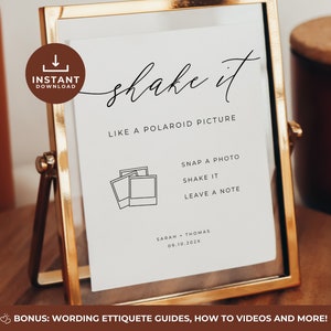 Photo Camera Sign Wedding, Photo Guestbook Sign, Wedding Photo Album Sign Template, Editable Wedding Sign Template for all Themes.