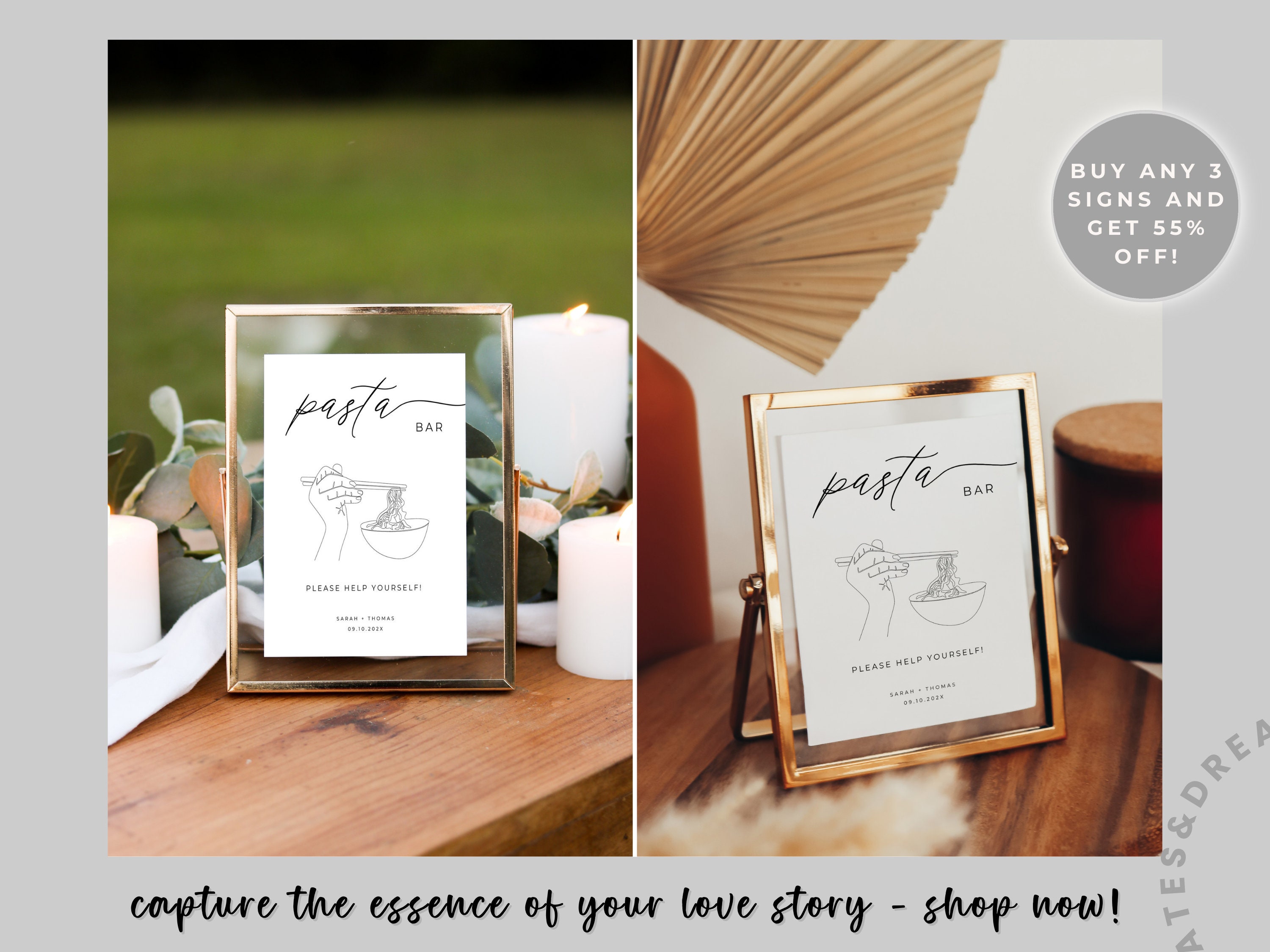 Pasta Bar Sign, Pasta Party, Pasta Station Sign, Tabletop Wedding 8x10