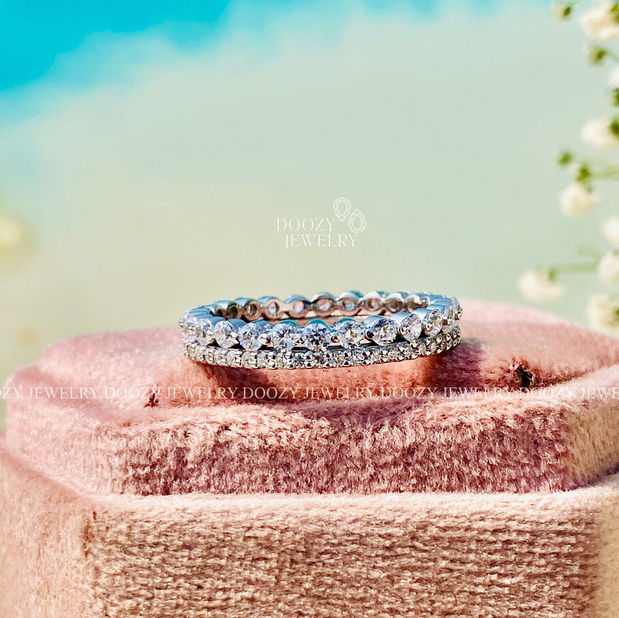 French pave sales diamond eternity ring