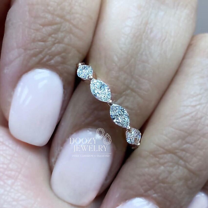 Marquise cut sales diamond eternity band
