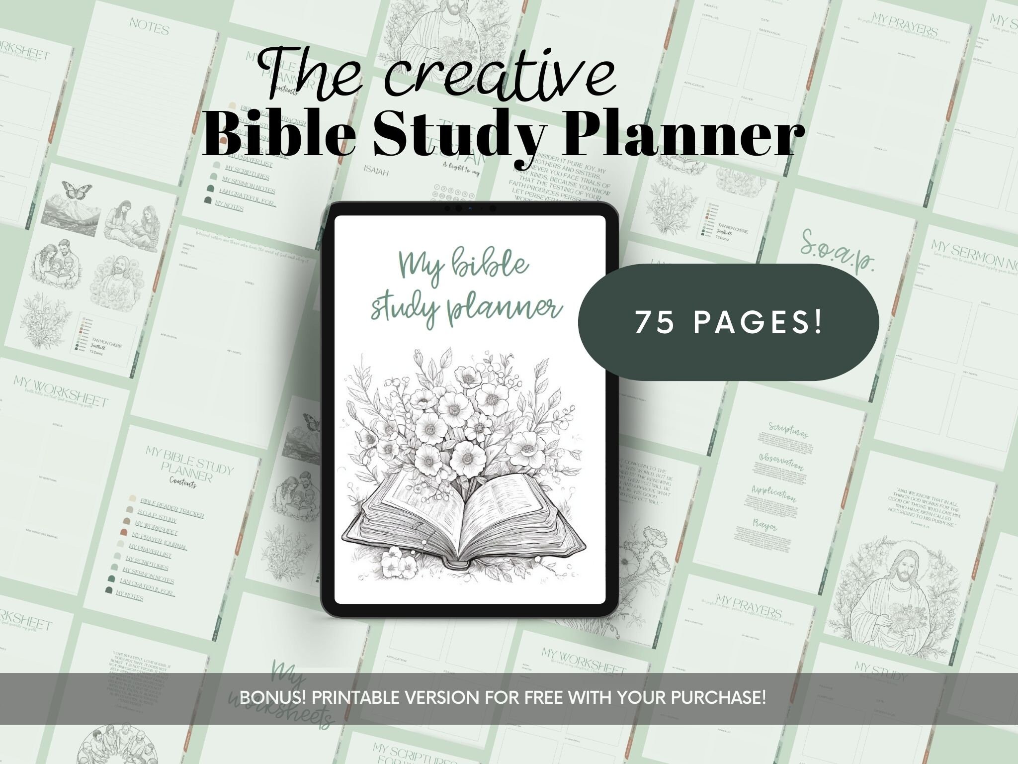 Christian Planner, Digital Bible, Bible study, Sermon Notes, Notability  Planner, xodo digital planner, Goodnotes Template, Ipad Planner