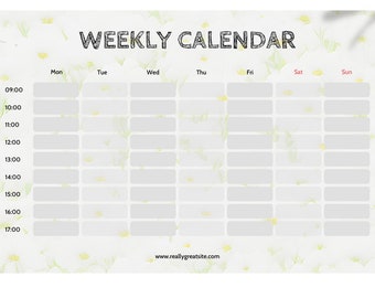 A Beautiful Weekly Calendar or WallPlanner for when every day counts
