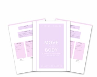 Beginner workout guide, Ebook, Fitness, Health, Gym training guide, Home workout guide, Instant download, Fitness planner, Glow up planner