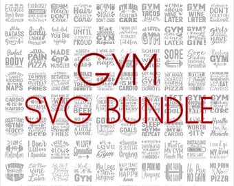 Paquete SVG de gimnasio, archivos SVG para cricut, descarga digital, PNG de gimnasio, 100 gráficos de gimnasio, archivos de corte Cricut, Svg de entrenamiento, Svg motivacional