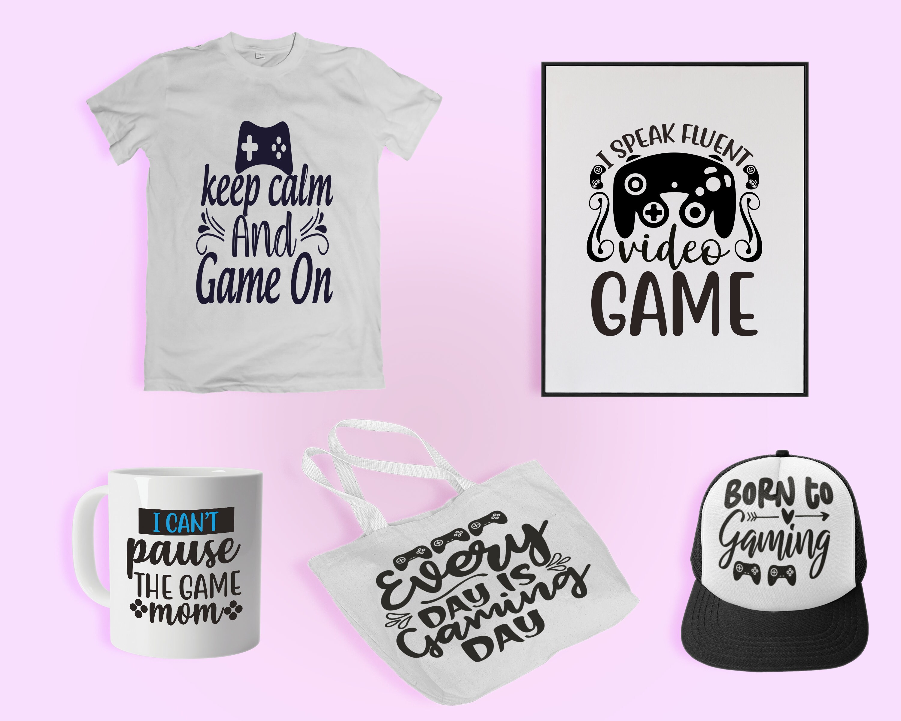 Gamer SVG Bundle, Instant Download, SVG Files for Cricut, 100 Gamer ...