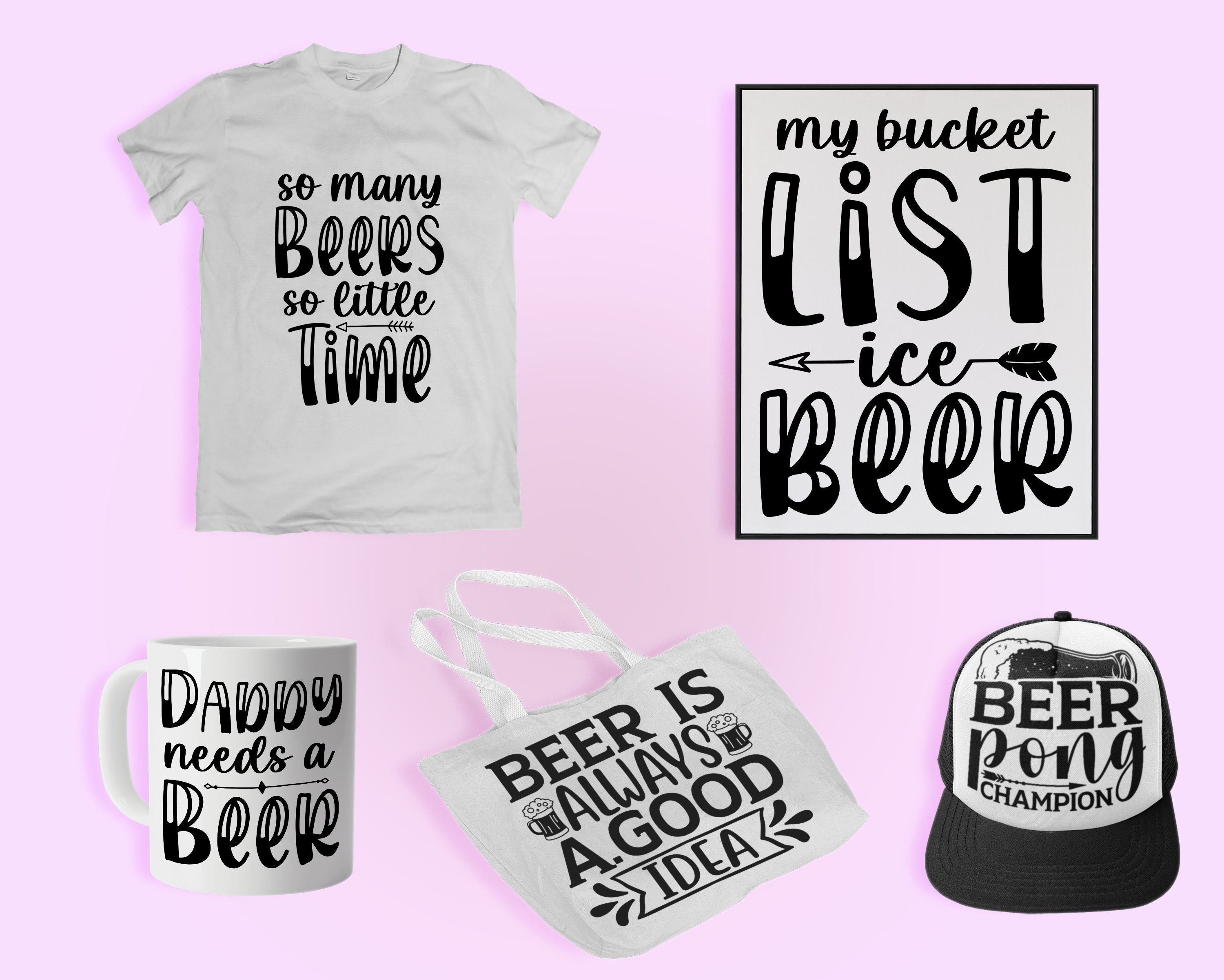 Beer SVG Bundle, Beer PNG, Digital Download, SVG Files for Cricut, 100