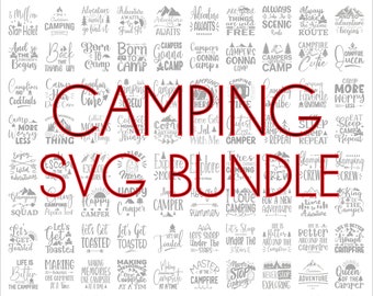 Camping SVG Bundle, Instant download, Camping Quotes, SVG Files for cricut, Cricut cutting files, 100 Camping graphics, Camping PNG