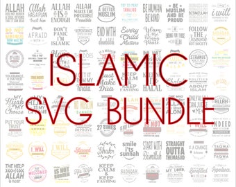 Islamic SVG Bundle, SVG Files for cricut, Digital Download, Islamic quotes, Ramadan quotes, 100 Islamic graphics, Islamic PNG, Islamic Decor