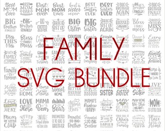 Family SVG Bundle, Digital download, SVG Files for cricut, Family PNG, Cricut cutting files, 100 Family quotes, Instant download