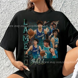 Shedd Shirts Tie-Dye LaMelo Ball Hornets Pic T-Shirt, Women's, Size: Adult Large, Black