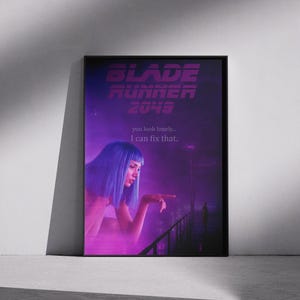 Poster di Blader Runner 2049, Sembri solo, Ana De Armas, Fantascienza, Cyberpunk, Qualità Premium