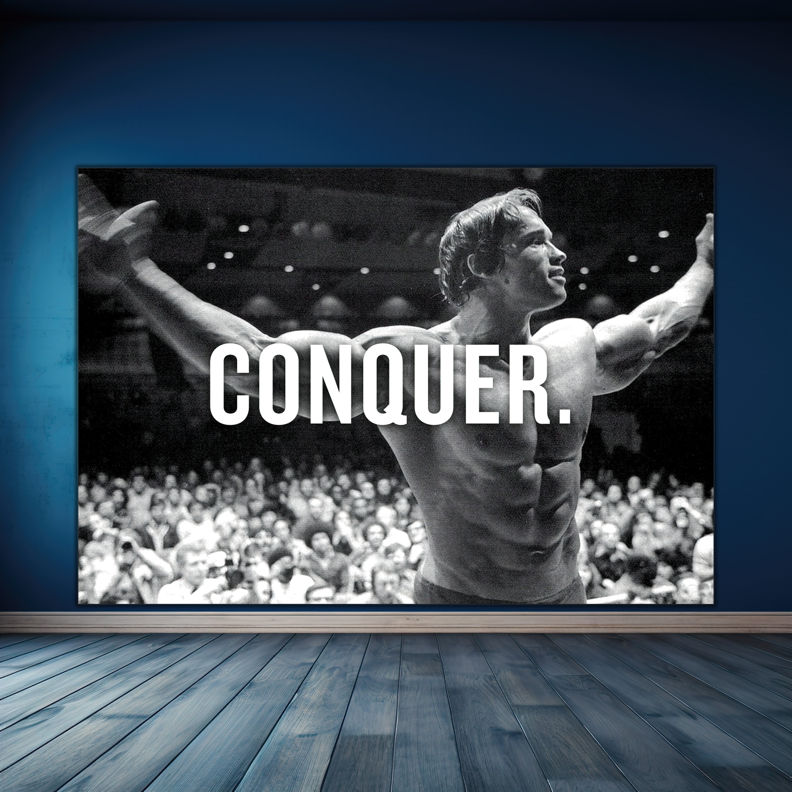 Arnold schwarzenegger conquer poster - Etsy México, image size:3000x3000