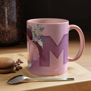 Mom Accent Coffee Mug (11oz) - Gift For Her, Mother's Day Present, Ceramic Tea Cup, Kitchen Decor, Birthday Gift