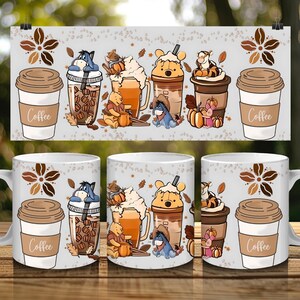 Tazza in ceramica, amante del caffè, tazza unica, Winnie the Pooh, regalo perfetto, tazza carina, arredamento da cucina, tazza da ufficio immagine 5