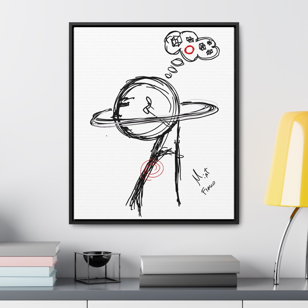 Framed Minimalist Modern Canvas Print Art and Hand Made by Artist ... - Canvas Print Art Minimalist