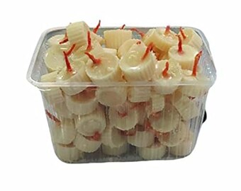 Jyot Batti for Pooja Aarti and Special Occasions || Cotton Wicks For Puja || Diya Batti || Pack Of 50 Pcs,White Ghee Diya Batti