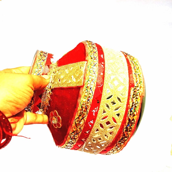 Decorated Designer Kalash for Wedding/Marriage/Puja Ideal item for puja Can be use in multipurpose (300gram)