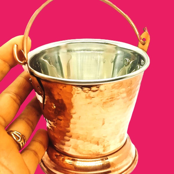 348 gram Steel  container, pot used for storing holy waters during pooja Pongal, Sankranti Puja Marriage, Karvachauth (copper)