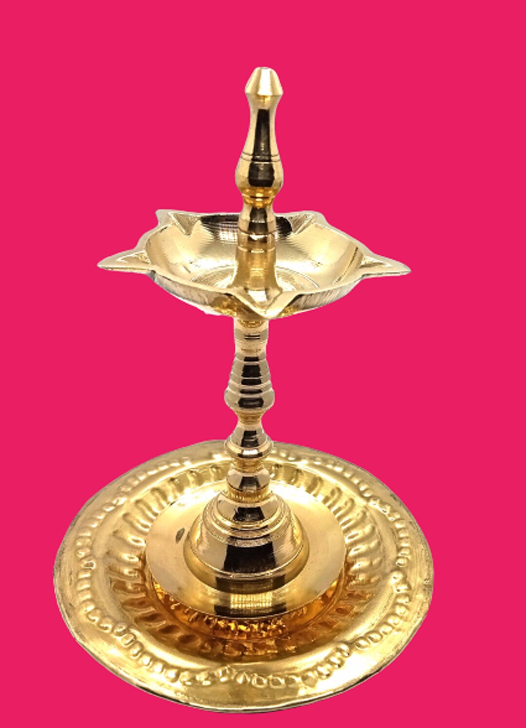127 Gram Brass Pooja Plate With Pooja Diya Bhog Plate Prasad Etsy