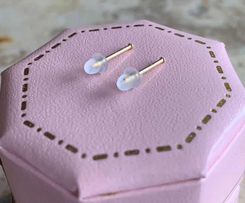 Sterling Silver Teeny 1mm Dot Studs. A Rare Find. Teeny Gold or Silver Dot Studs, Available in Gold or Silver. MINIMALIST PERFECTION. image 6