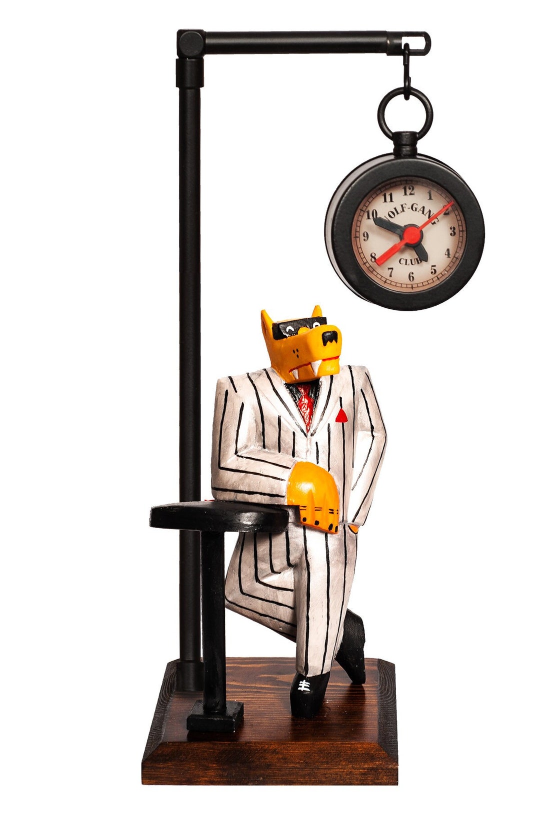 Jack Wolf Desk Clock Etsy