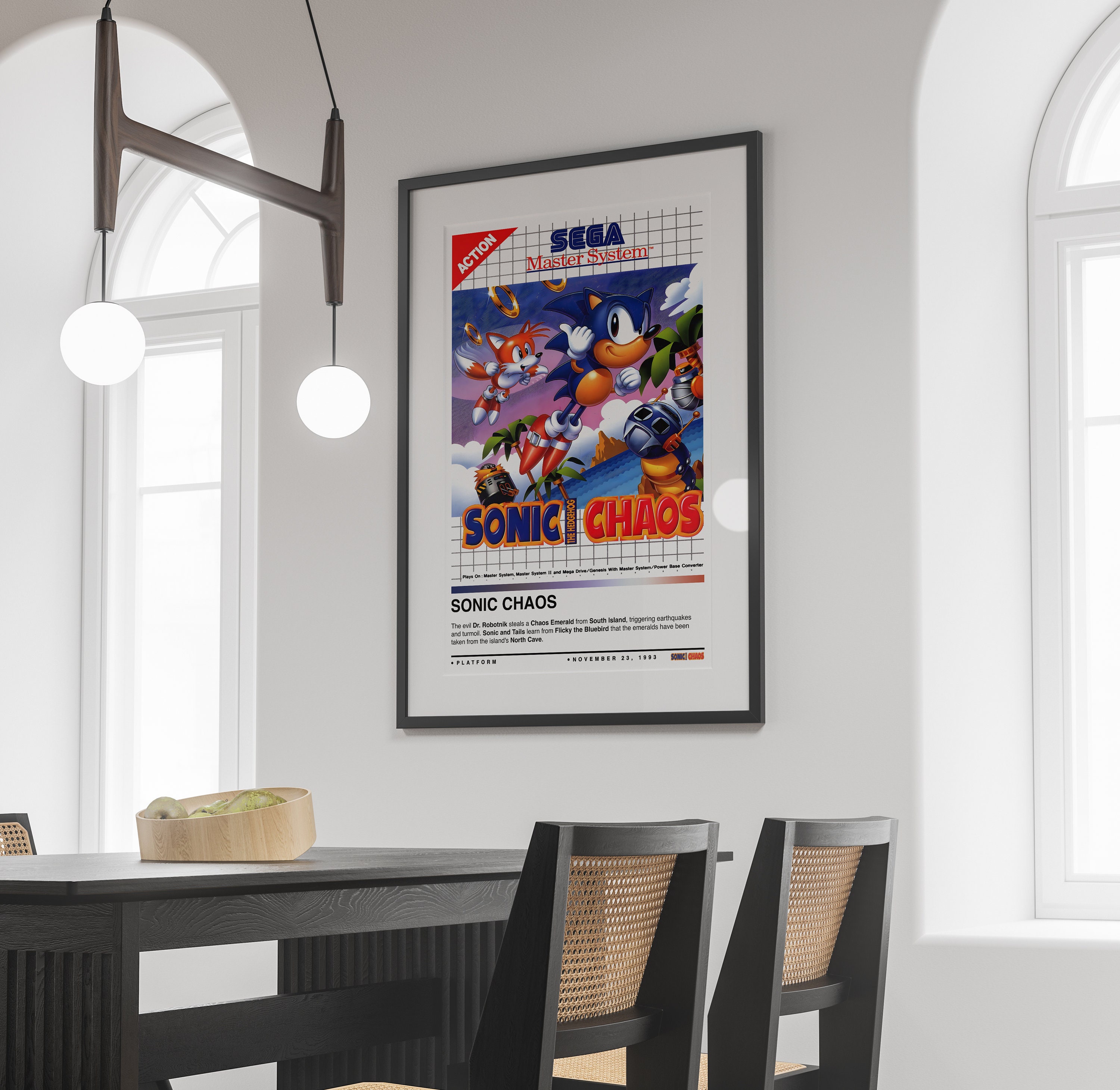 Sonic Chaos Poster Print Sonic Cover Gaming Posters 4 