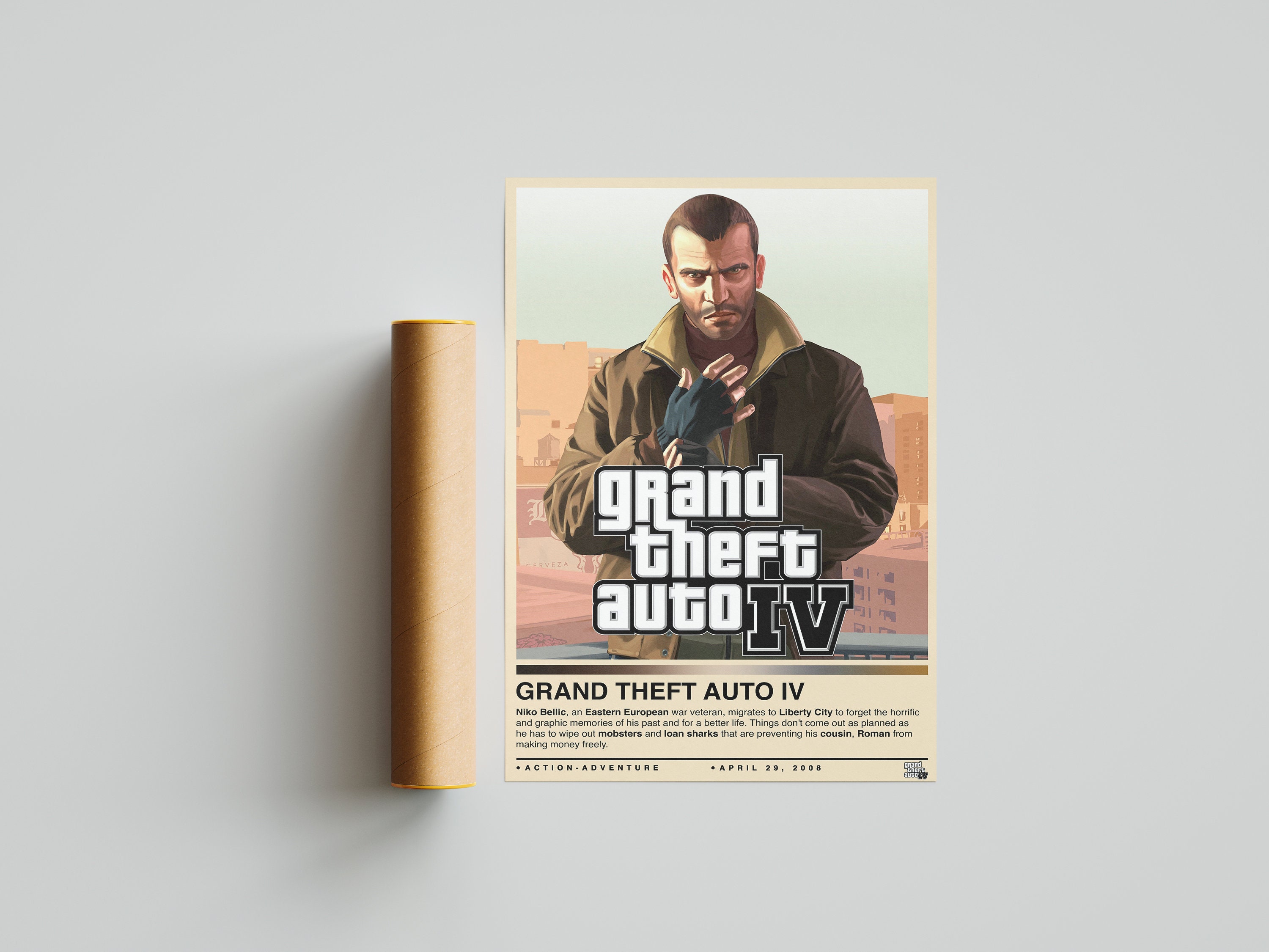 Niko Bellic from Grand Theft Auto 4 Costume, Carbon Costume