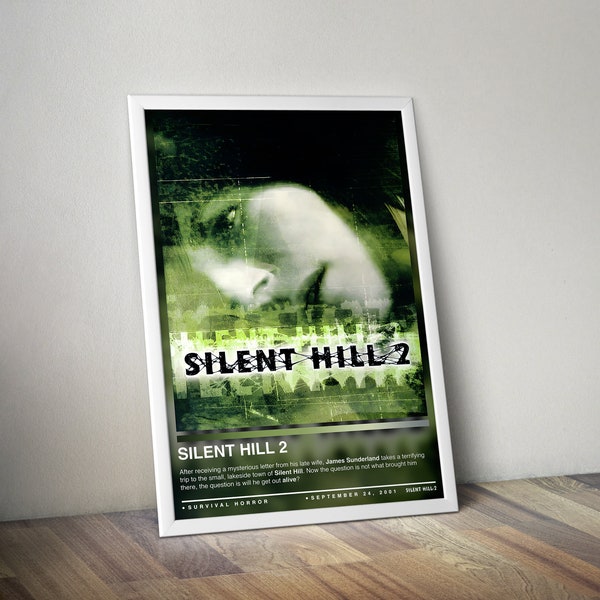 Silent Hill 2 Poster Print | Gaming Cover | Gaming Poster | 4 Colors | Gaming Decor | Video Game Poster | Gaming Gift | Video Game Print