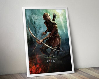 Dragon Age: Inquisition Poster | Sera Poster | Gaming Posters | Video Game Posters | Wall Decor Posters | Gaming Gifts | Video Game Prints