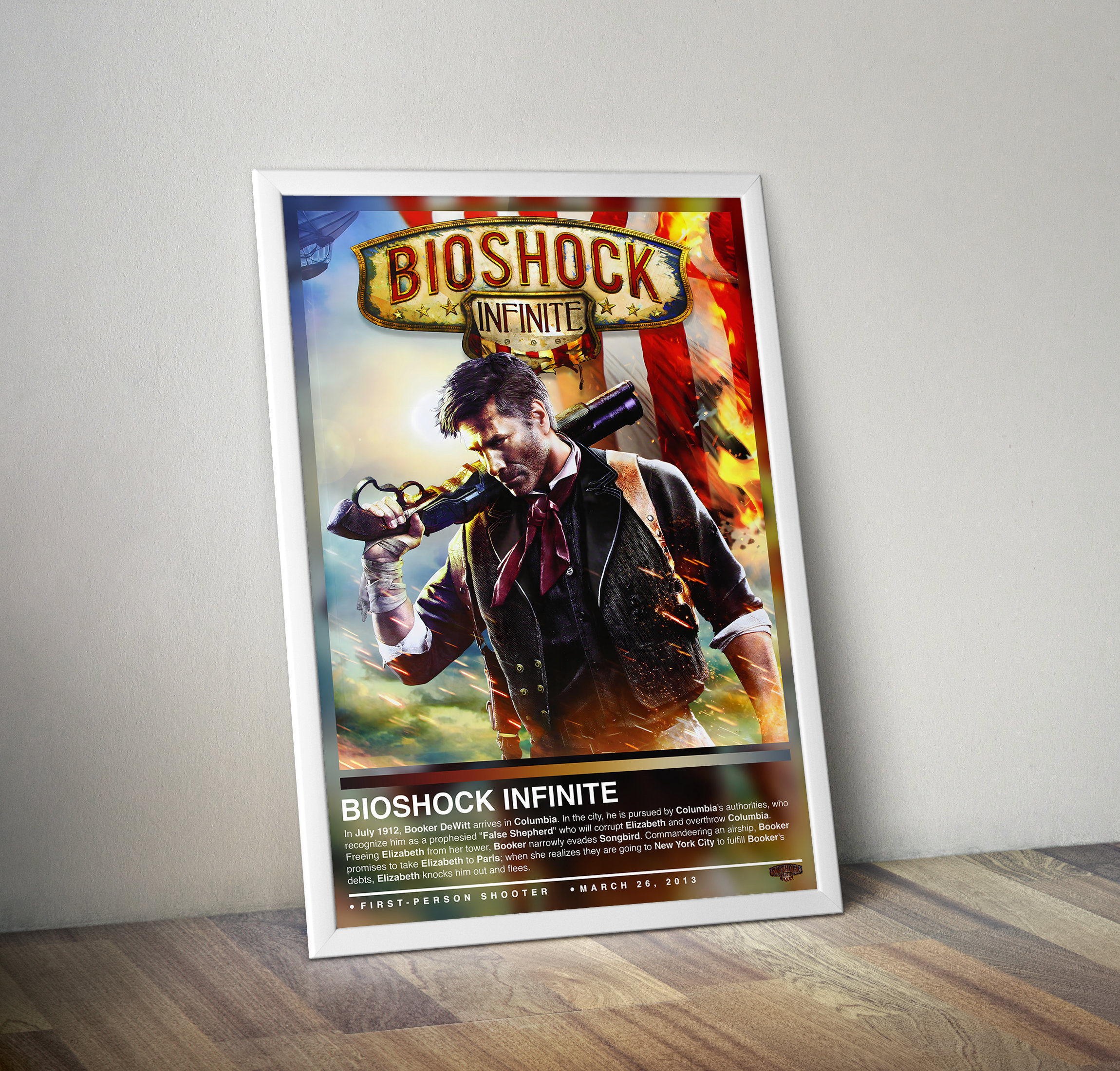 2013 Bioshock Infinite PS3 Xbox 360 PC Vintage Print Ad/Poster Authentic  Art